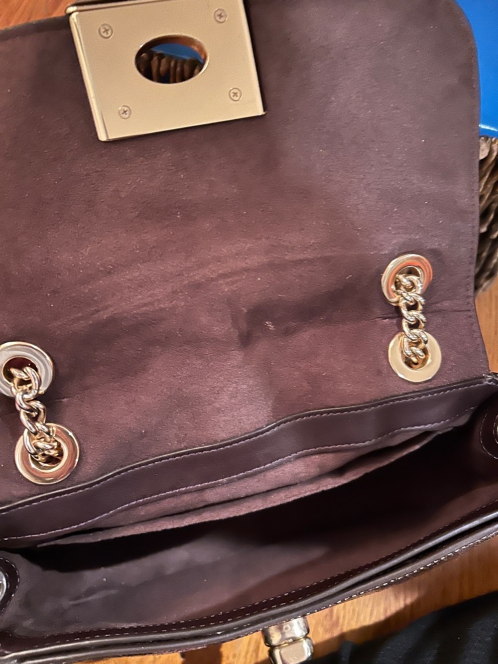 COACH Cassie Metallic Rose Gold Chain Crossbody Bag Crinkle Leather F38937 - Picture 11 of 14